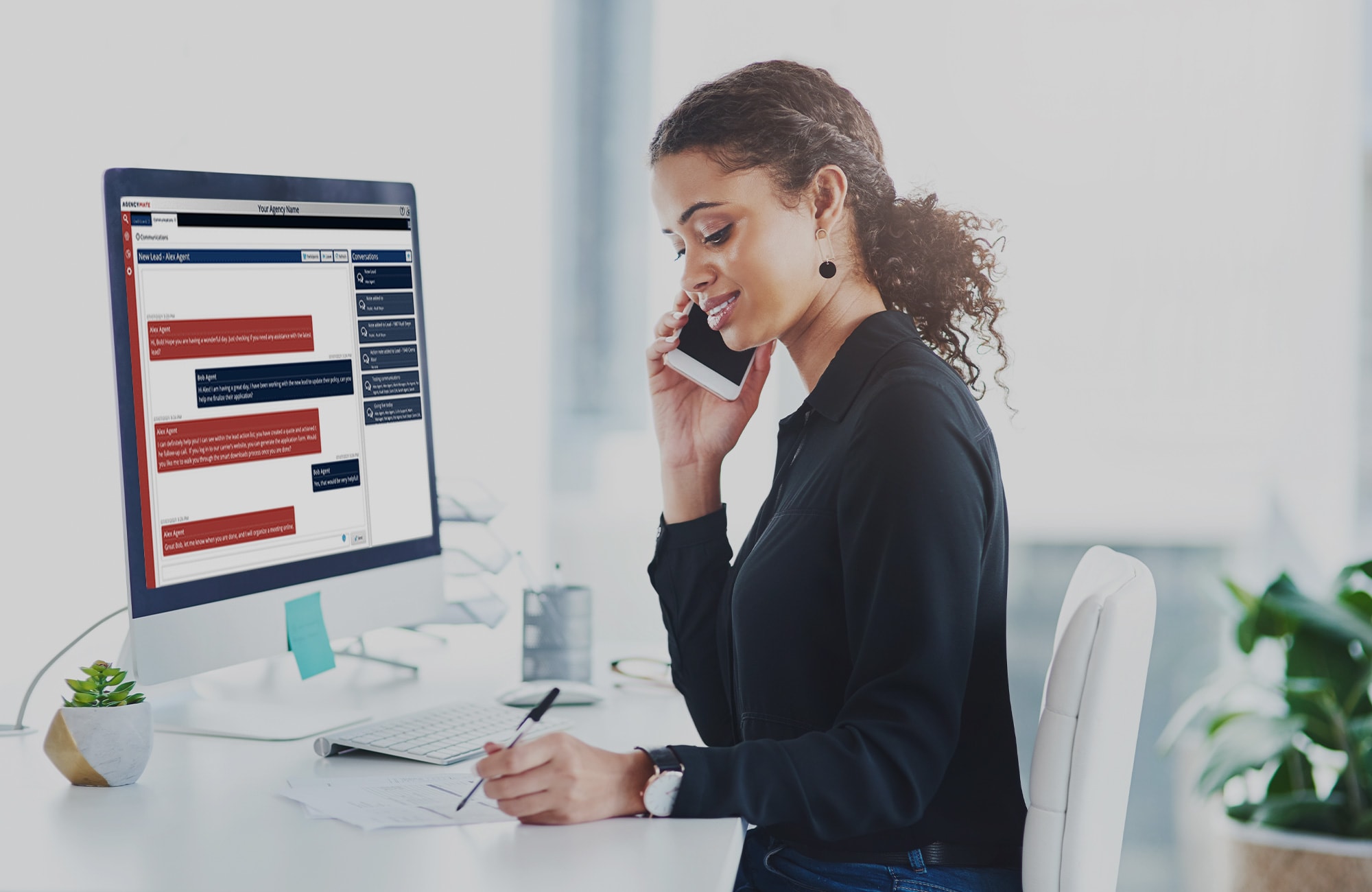 AgencyMate's Insurance CRM Software in action