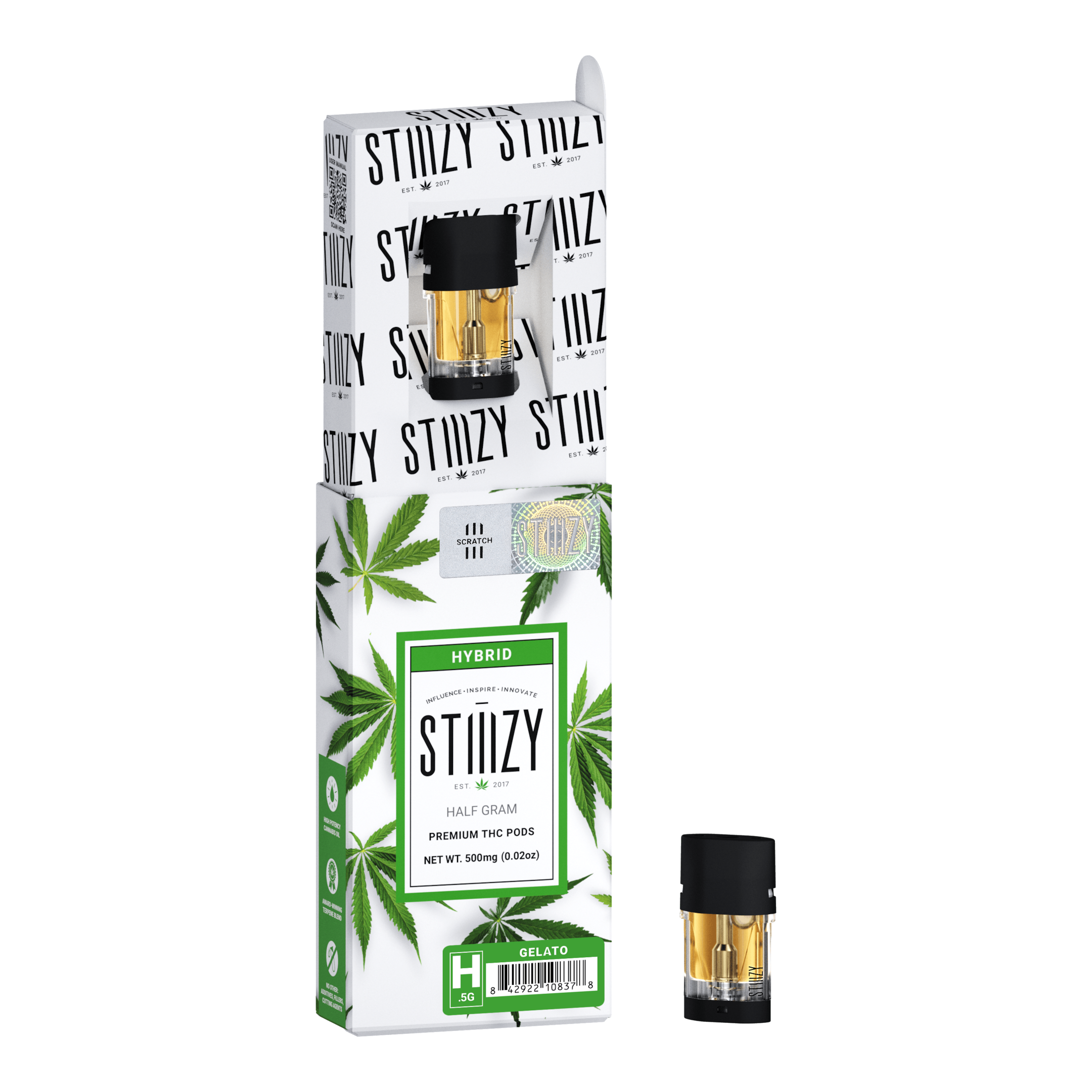 Original THC pods with the Gelato strain offer a high level of purity.