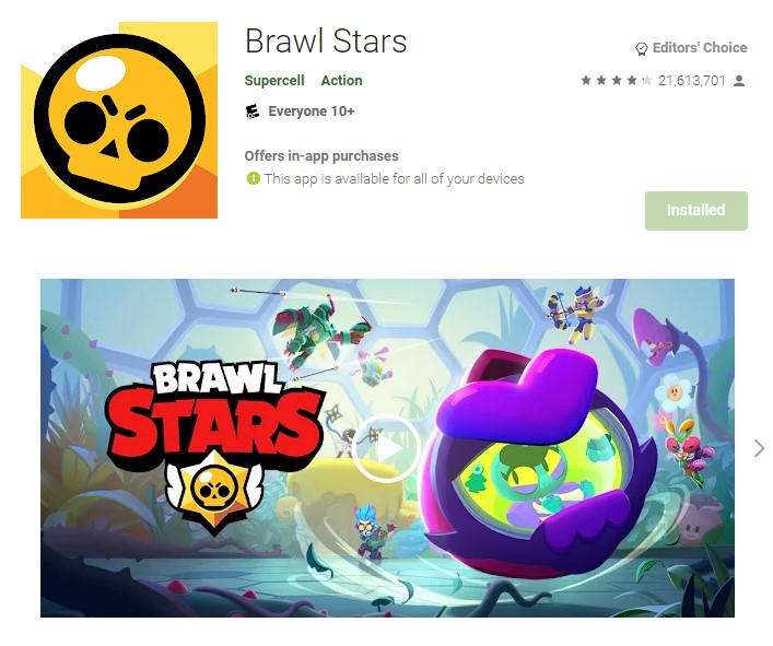 5.) Brawl Stars