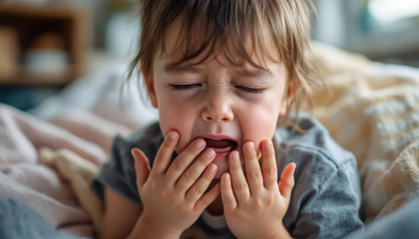 A child suffering from gastrointestinal infections.
