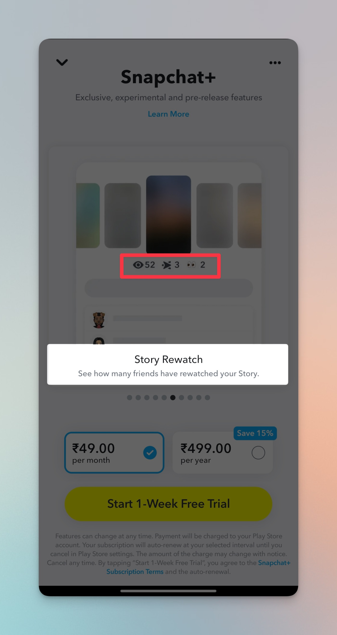Remote.tools highlighting the Snapchat+ subscription of multiple story view count