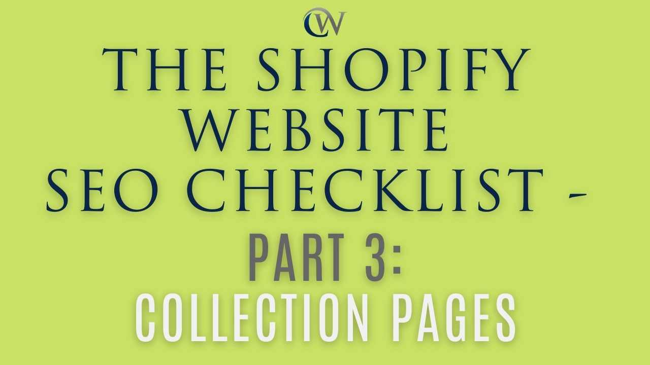 Your category pages are called collection pages within Shopify stores. They provide another opportunity to utilize your keyword research.