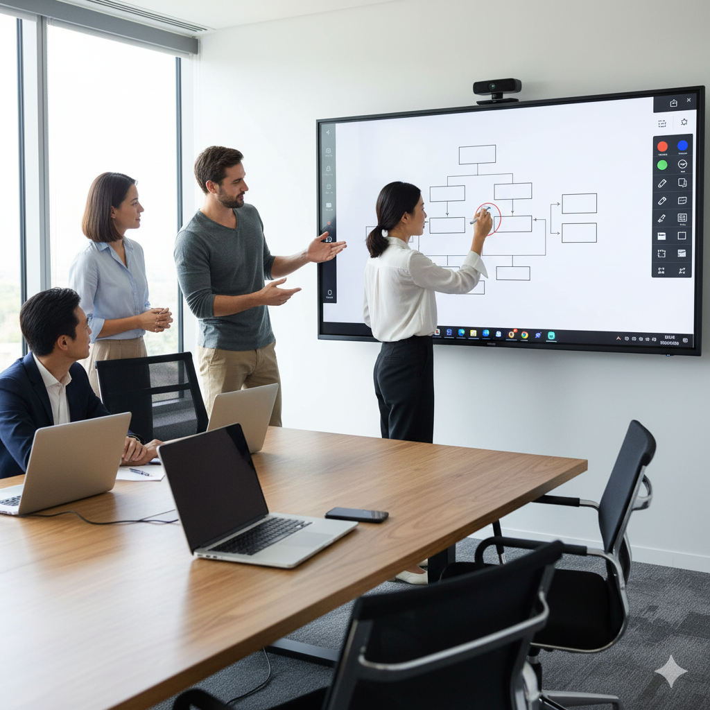 built-in collaboration and whiteboard apps