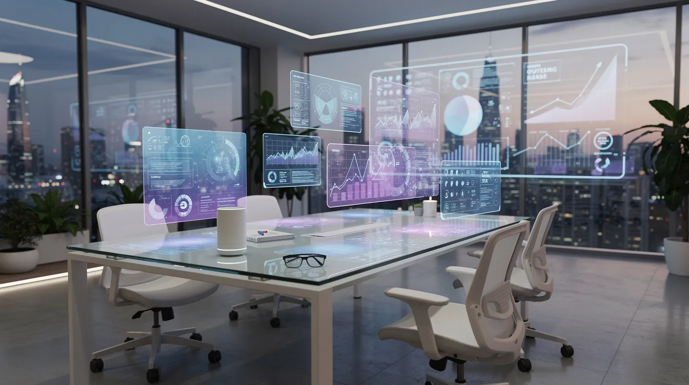 futuristic workspace