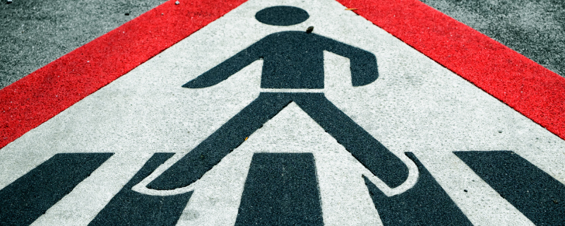pedestrian crossing sign