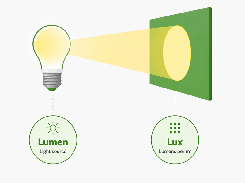Lumens vs lux