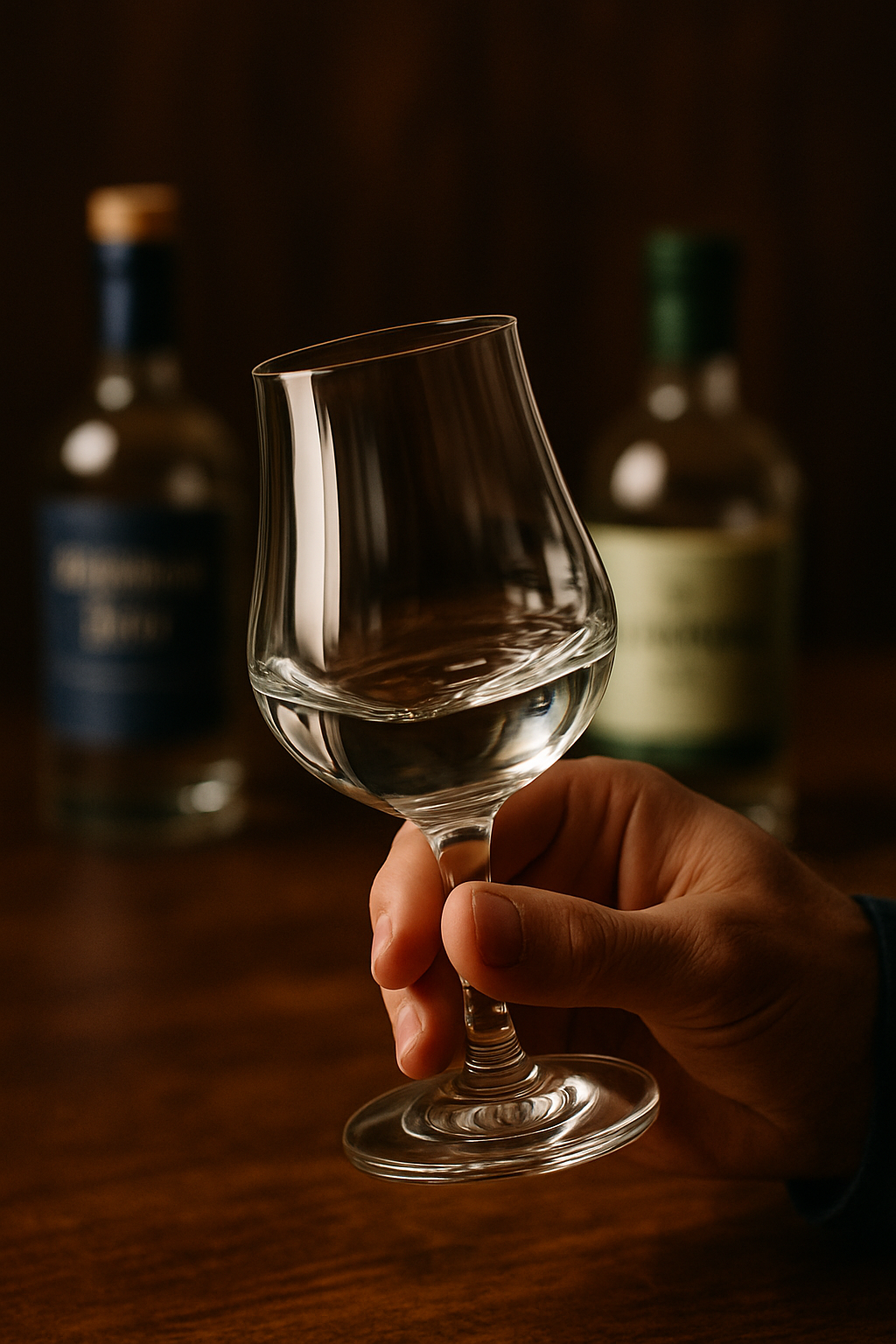 gin in tasting glass