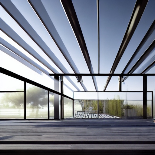 Outdoor space using steel material.  Make sure to check local climate when choosing best materials for your pergolas