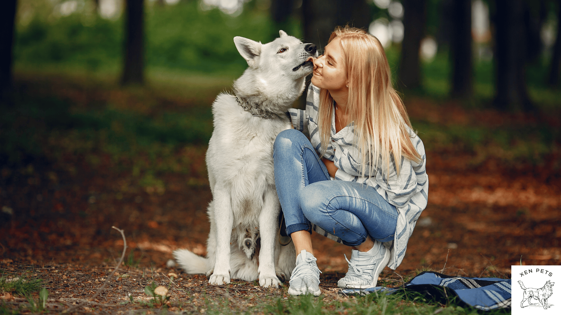 dog licking girl's ear