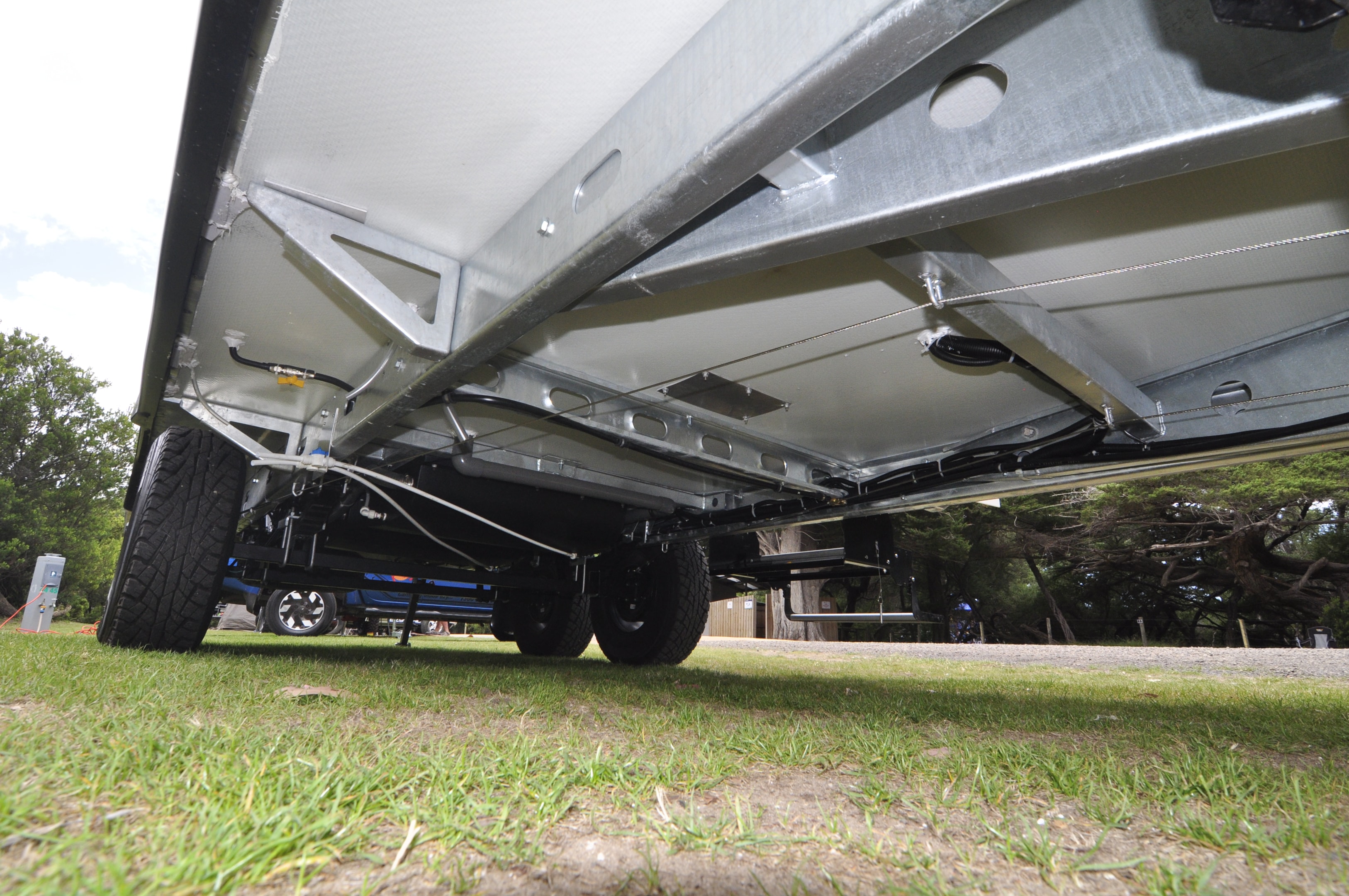 This is a caravan worthy of Cape York with plenty of fresh water and hot water system plus plenty of other features.