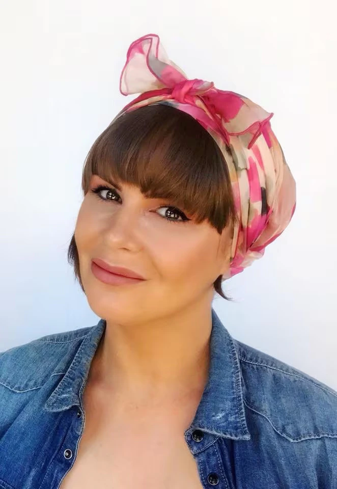 Bangs with a Scarf or Headband