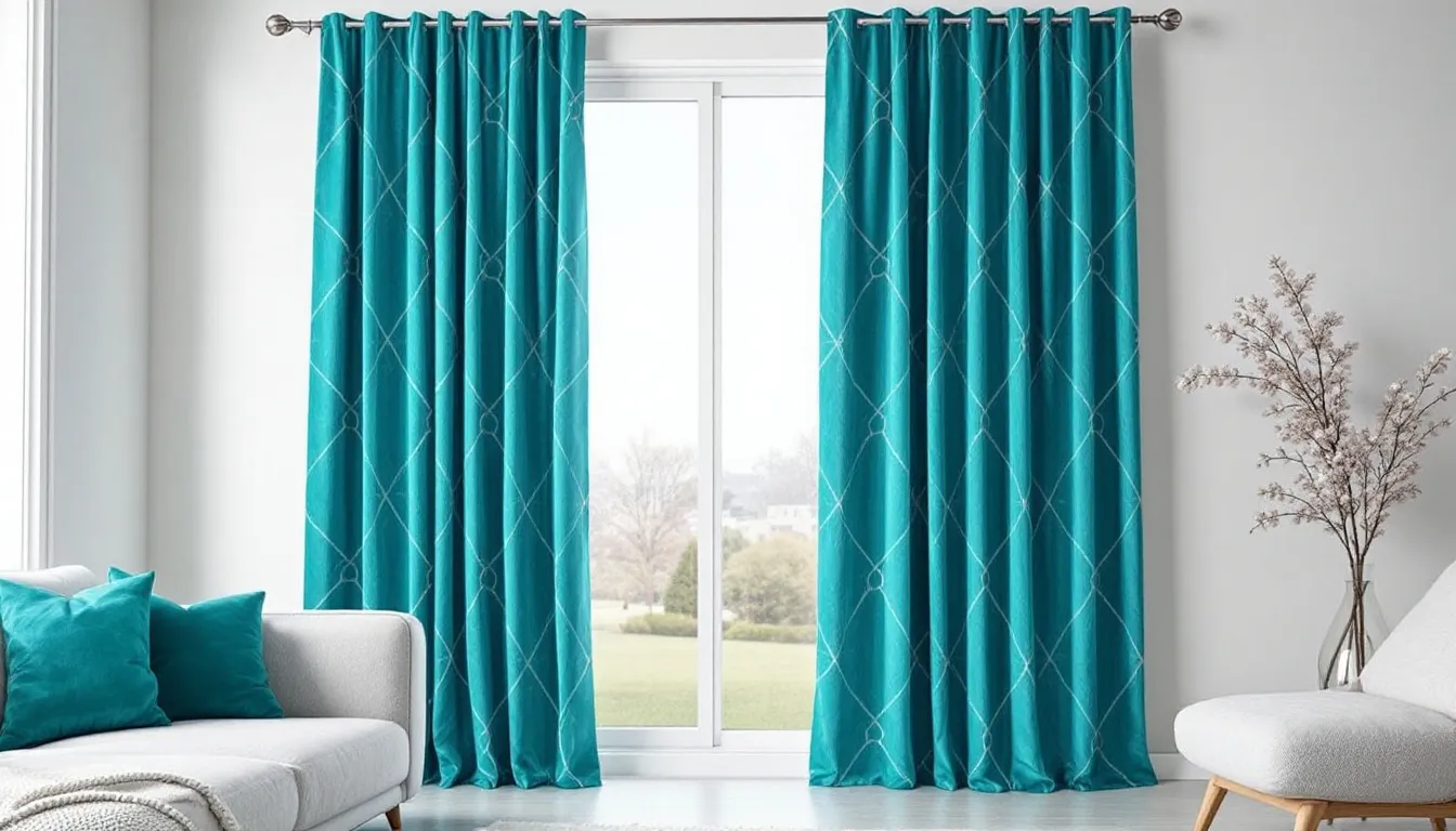Customization options for window treatments on display.