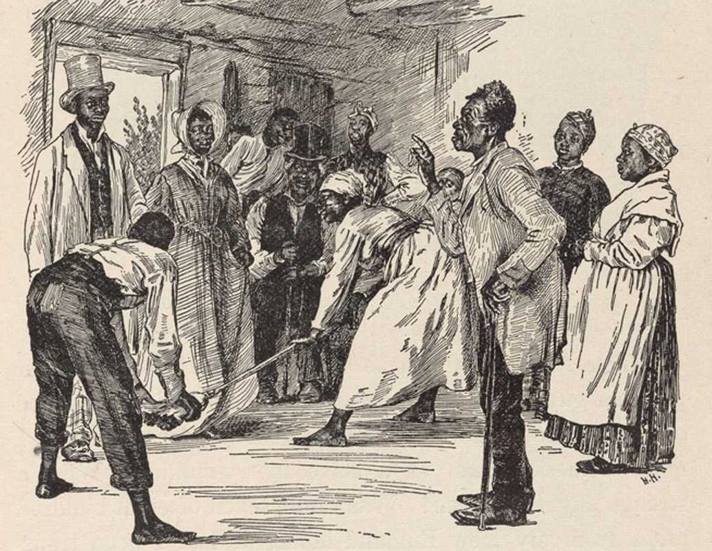 An 1899 illustration of a broomstick wedding. (Photo: Wikimedia/New York Public Library)