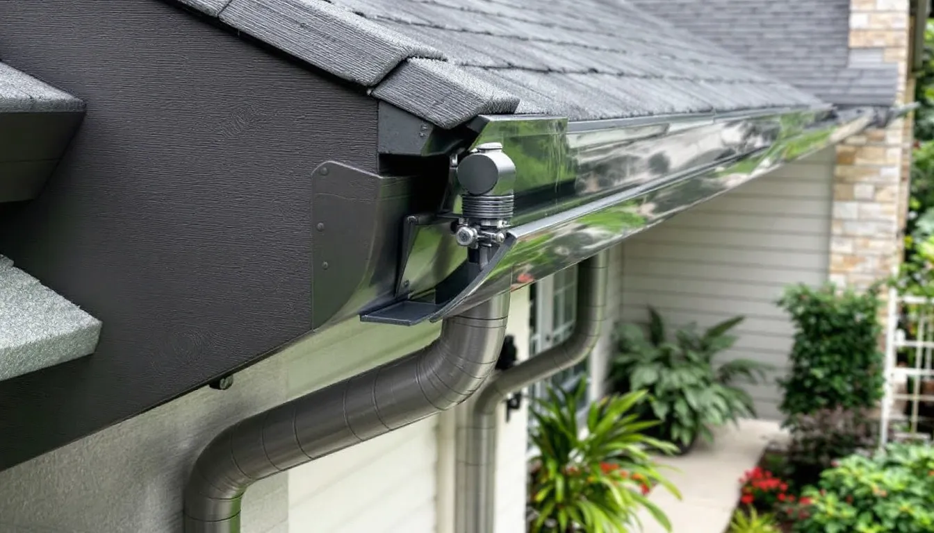 A well-maintained gutter guard system.