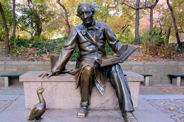 hans christian andersen, sculpture, central park