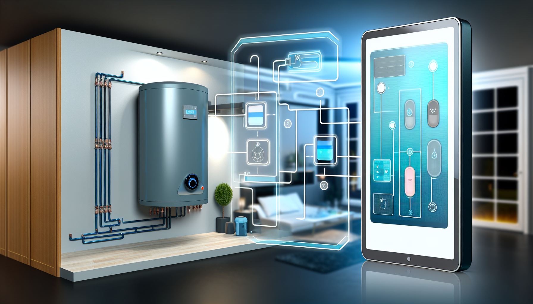 Smart technology integration in hot water systems