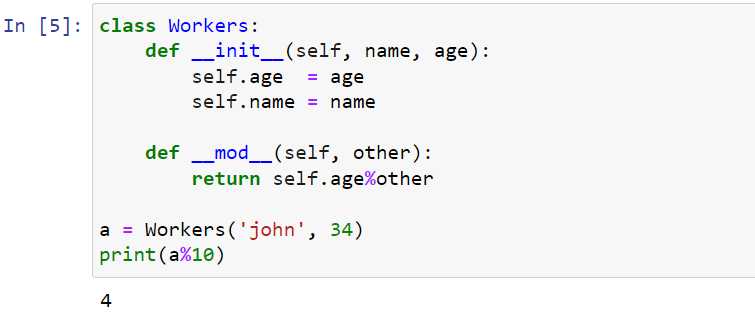 Python Modulo: The __mod__() Method