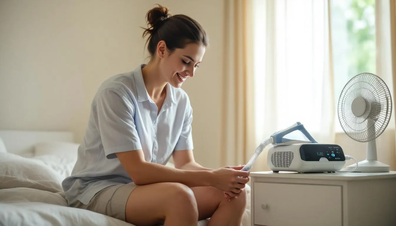 Adjusting CPAP settings for summer heat comfort.