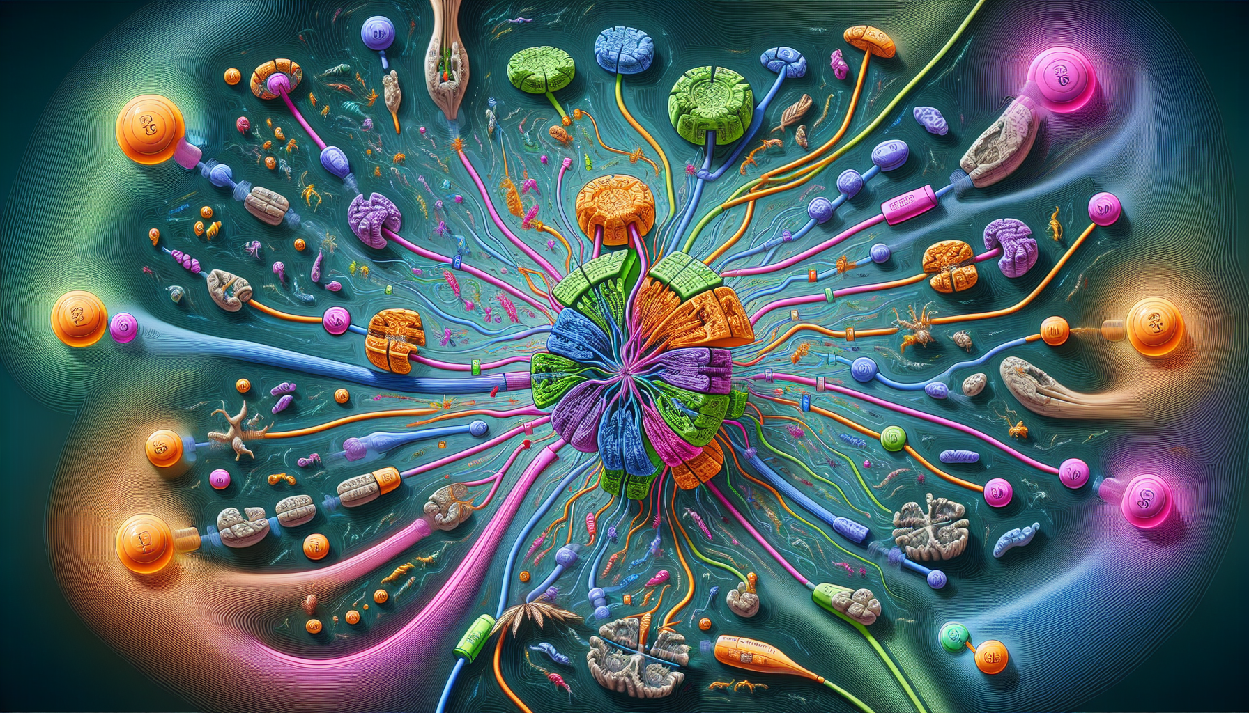 Eine schematische Darstellung der Wirkungen von HHC-P auf das menschliche Endocannabinoid-System.