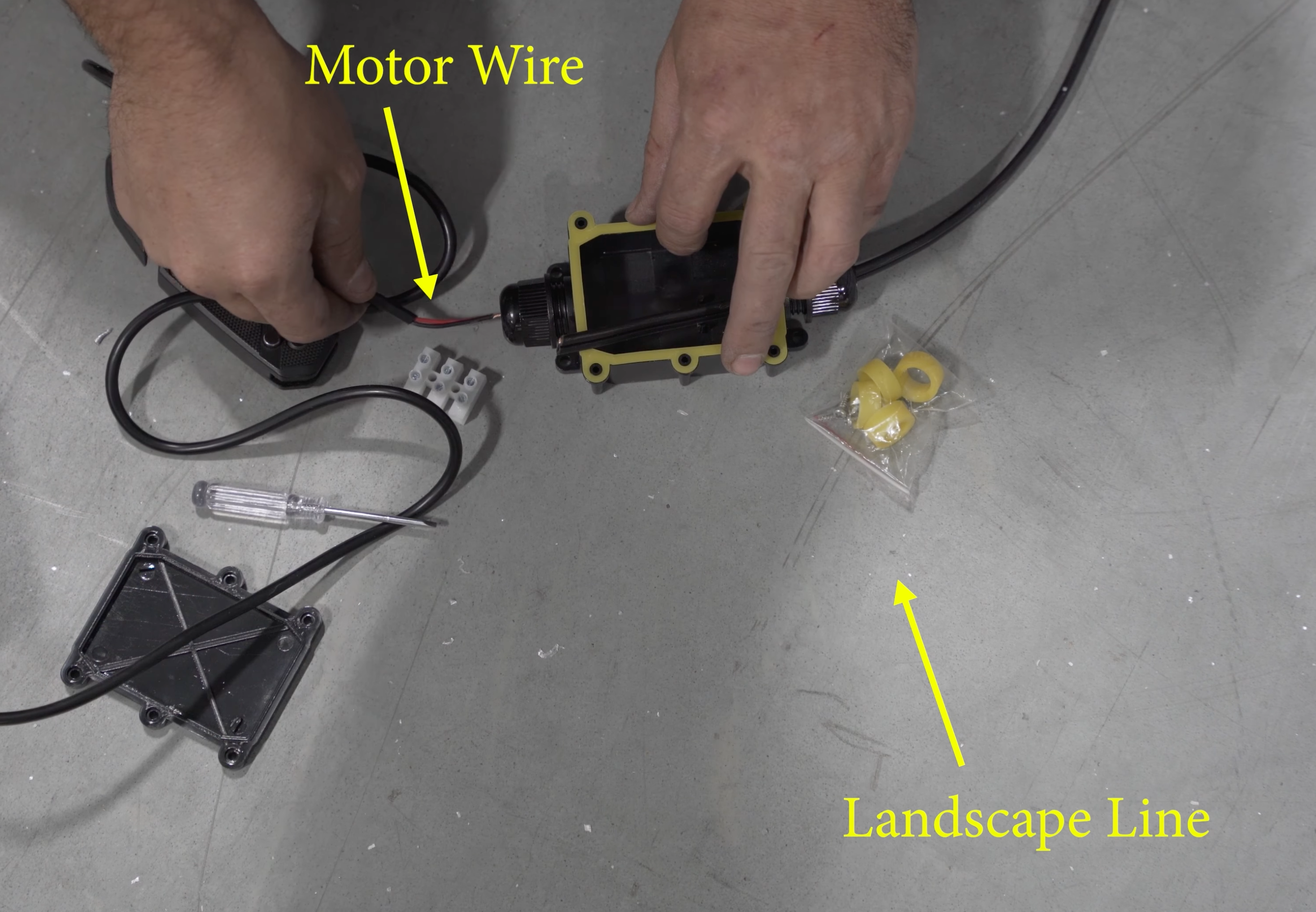 Wiring motor for pergolas