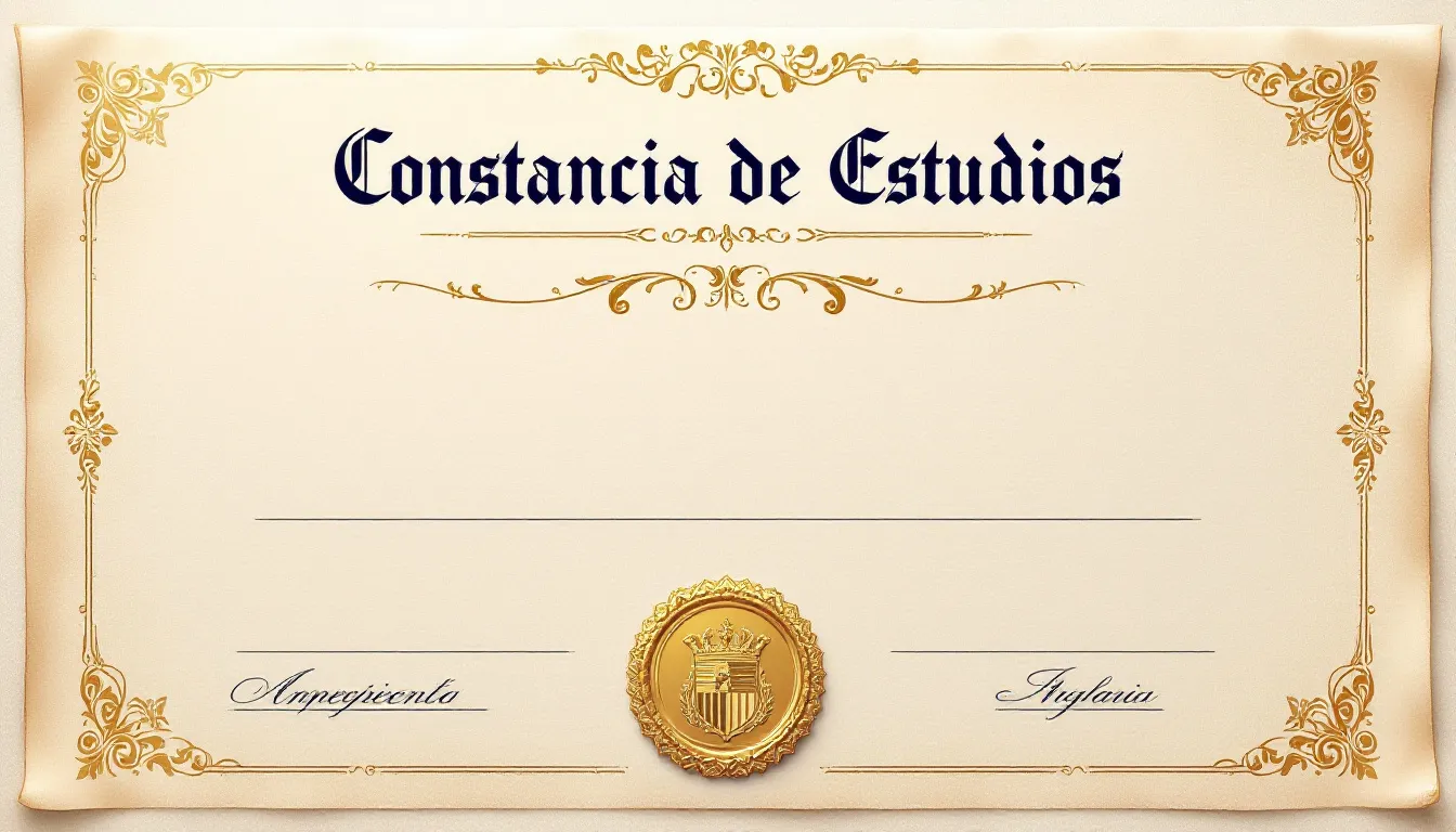 Imagen ilustrativa de una constancia de estudios.