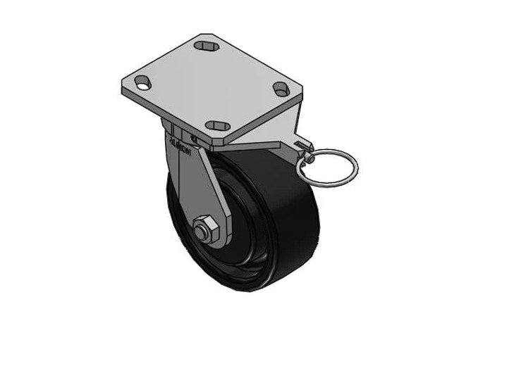 caster swivel lock, safety device