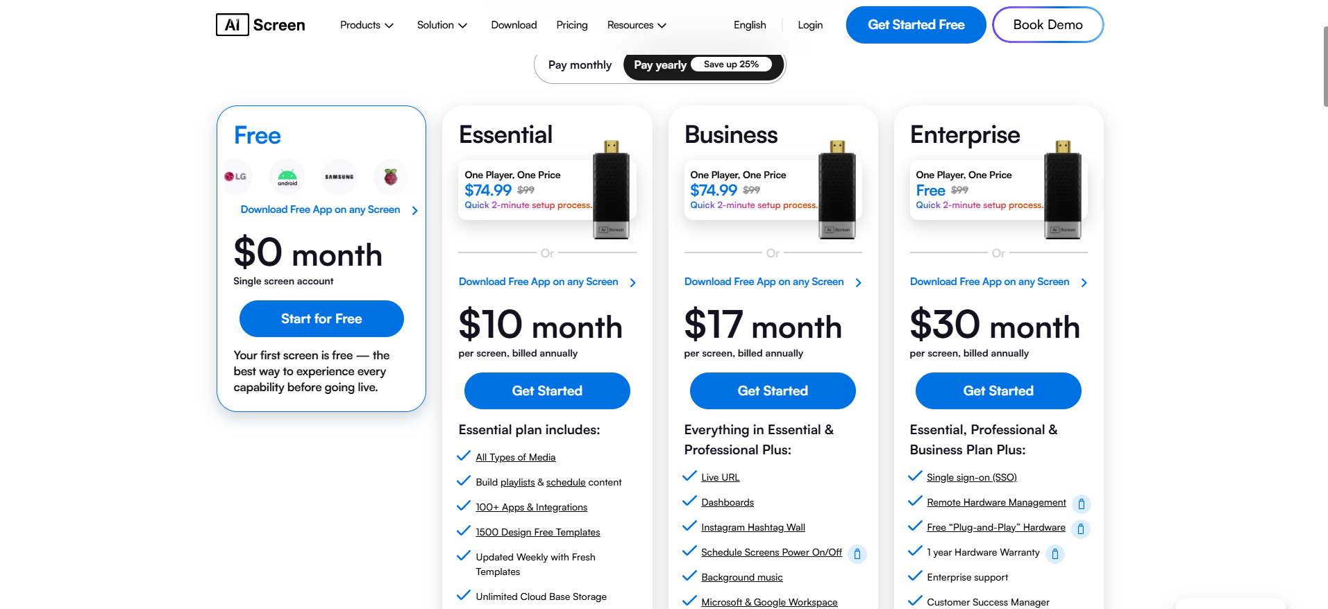 7 Best Digital Signage Software Companies for Analytics and ROI 4 pricing