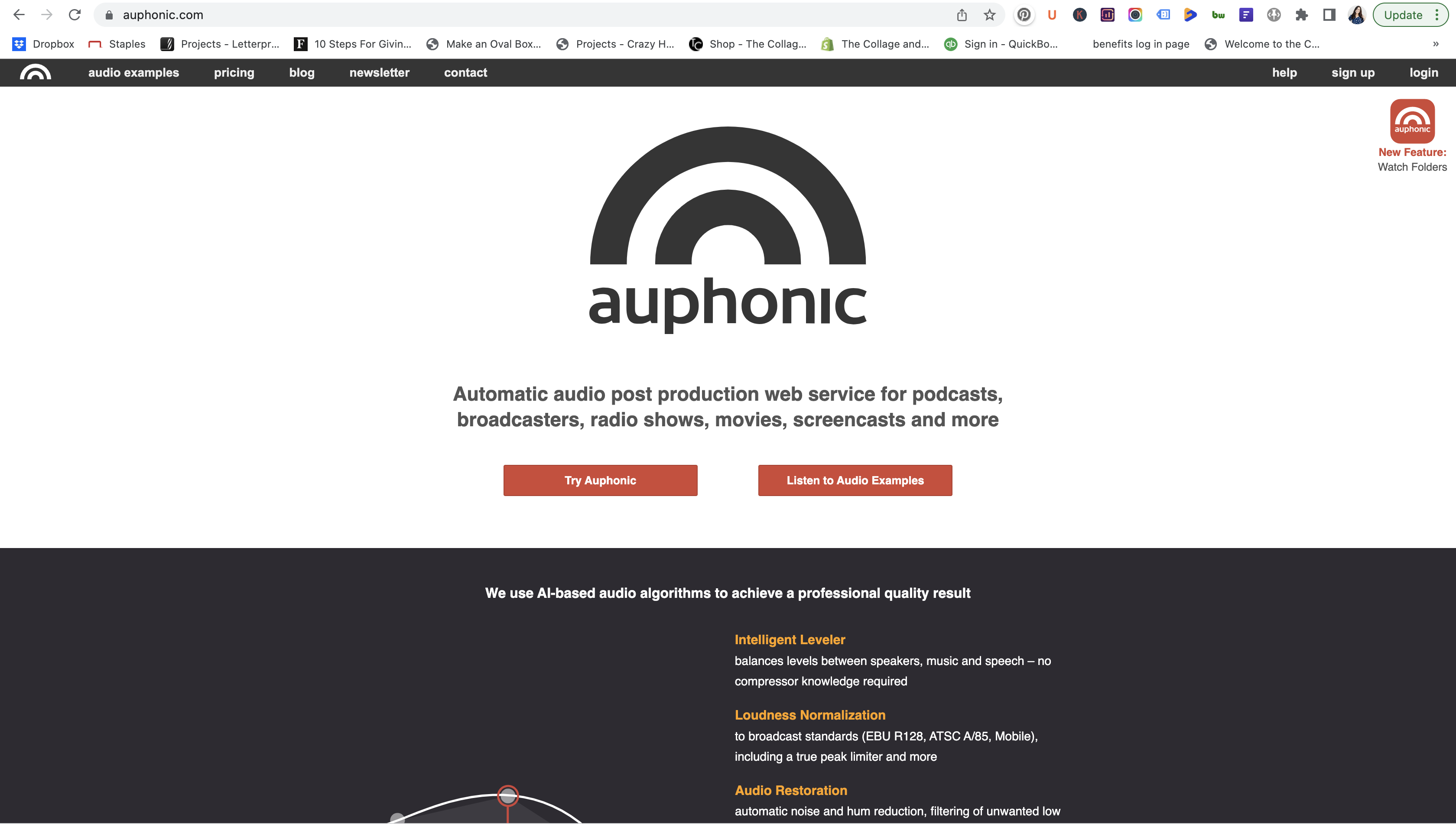 The Auphonic technology replaces the need for intricate podcast recording equipment.