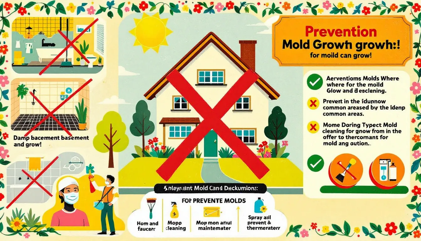 Preventing future mold growth in a home environment.