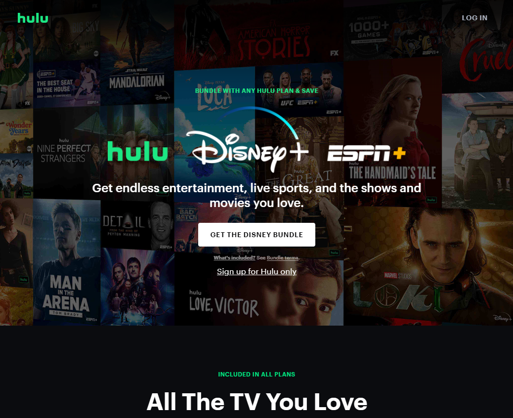 hulu home page