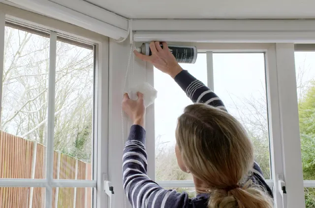 Part of your regular cleaning roller blinds routine is to clean the blind mechanism with silicone spray