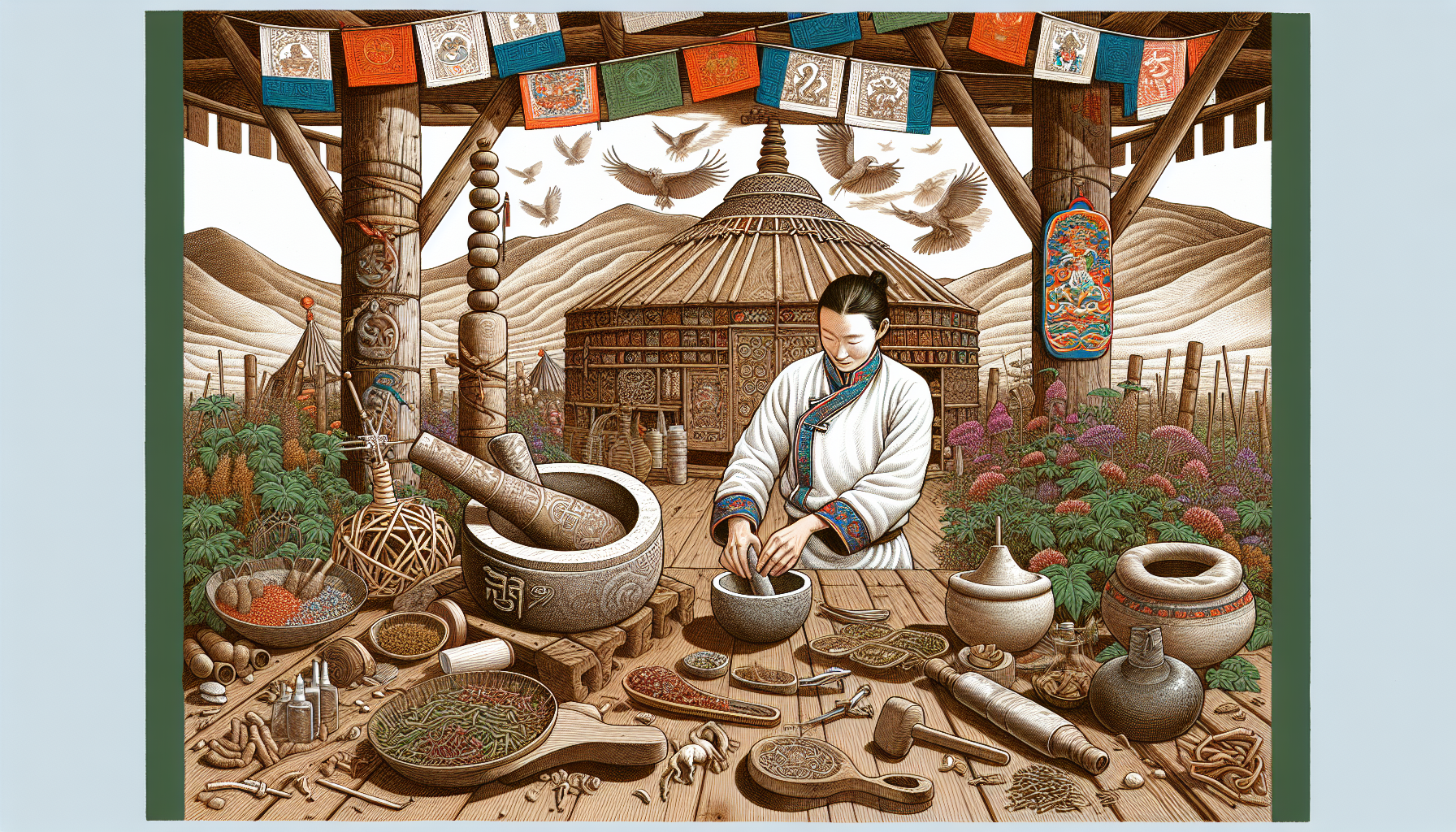 Traditional Mongolian medicine and healthcare practices