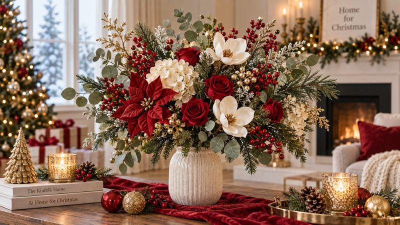 Die schönsten künstlichen Blumen für Weihnachten: 10 festliche Favoriten
