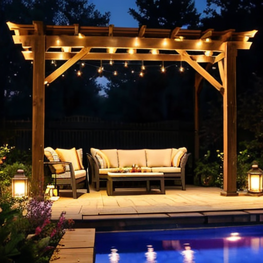Winter outdoor living can include using lighting as you entertain your guests.