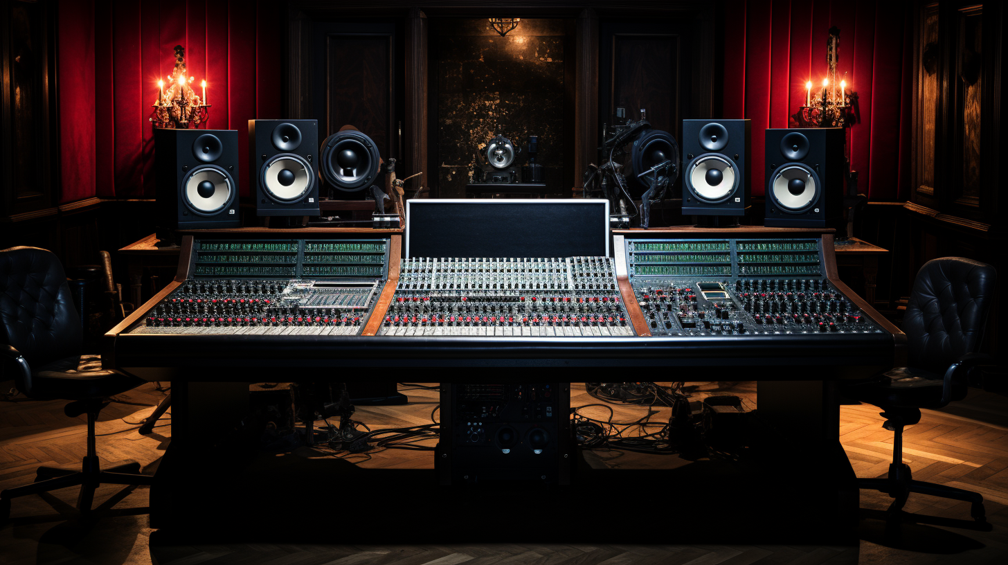 large analog mixing console