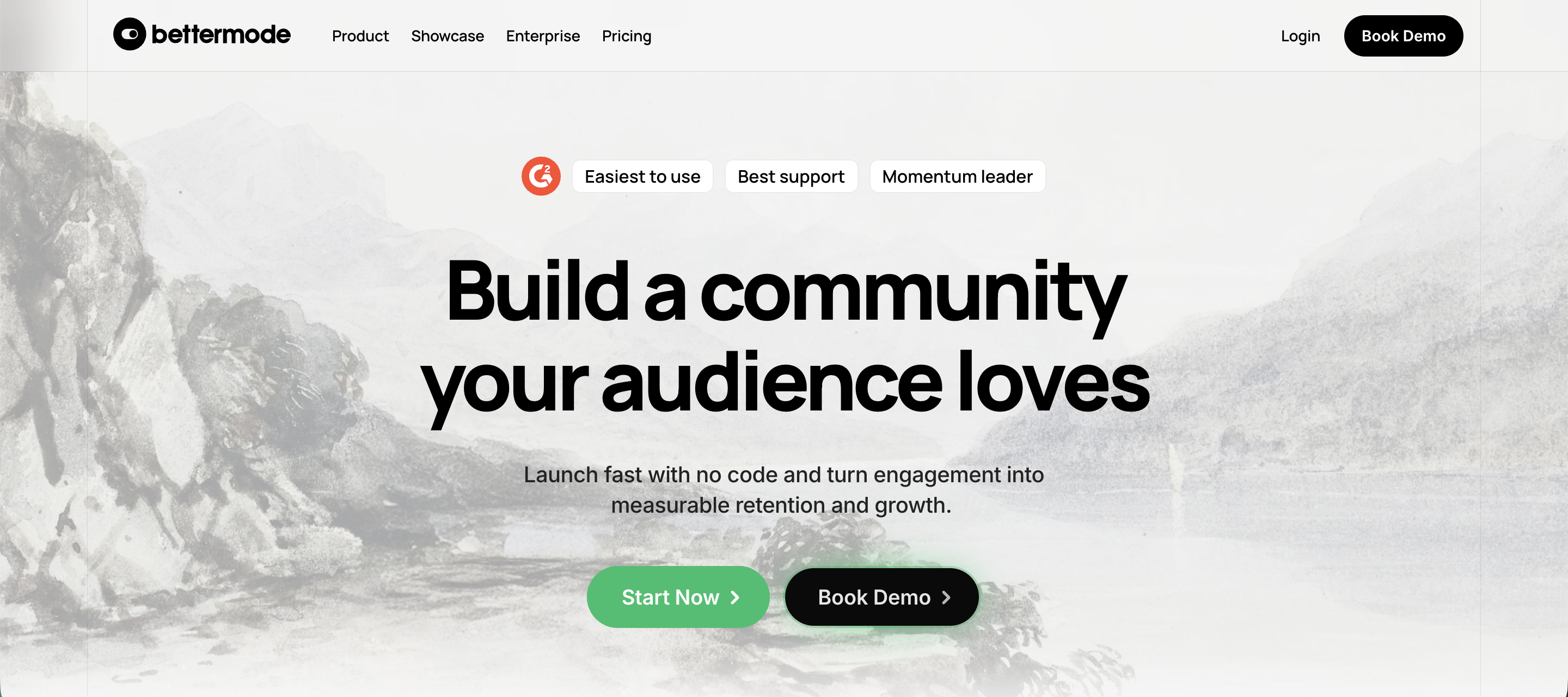 Bettermode's landing page 