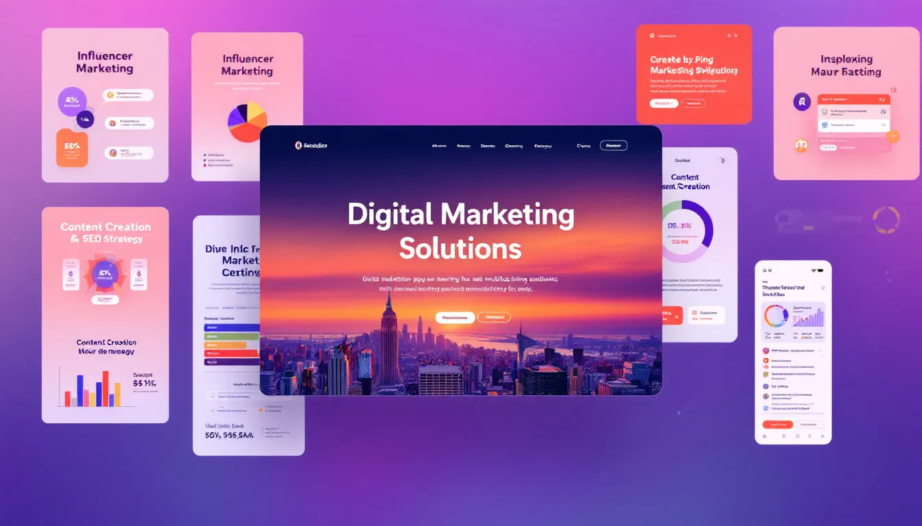 Various types of content created by digital marketing agencies.