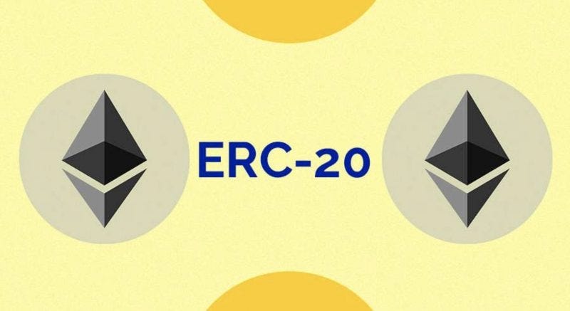 Illustration of an ERC-20 token on Ethereum.