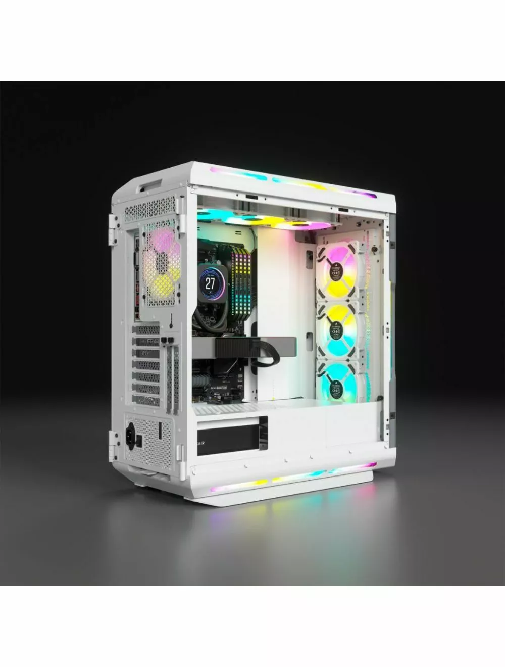 PC Gaming Case White - Tempered Glass Panel