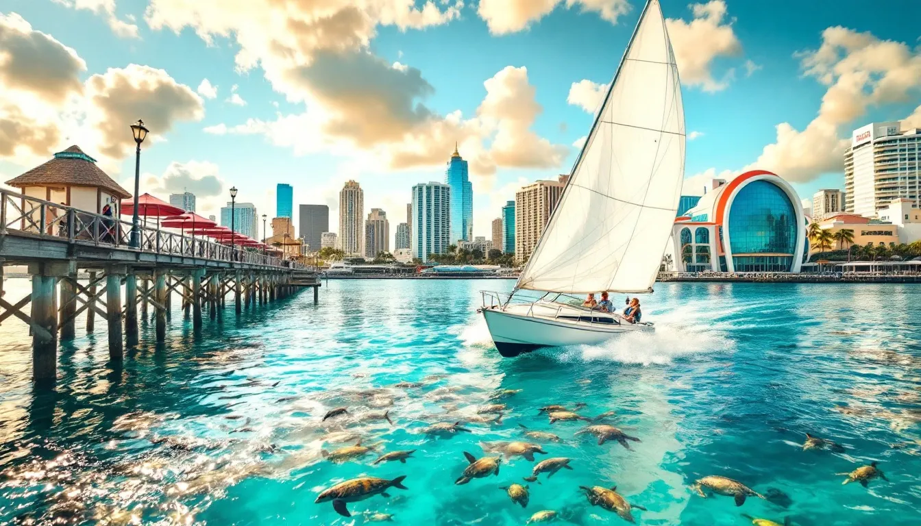 Popular destinations to visit on a 2 hour boat trip in Miami, featuring scenic views.
