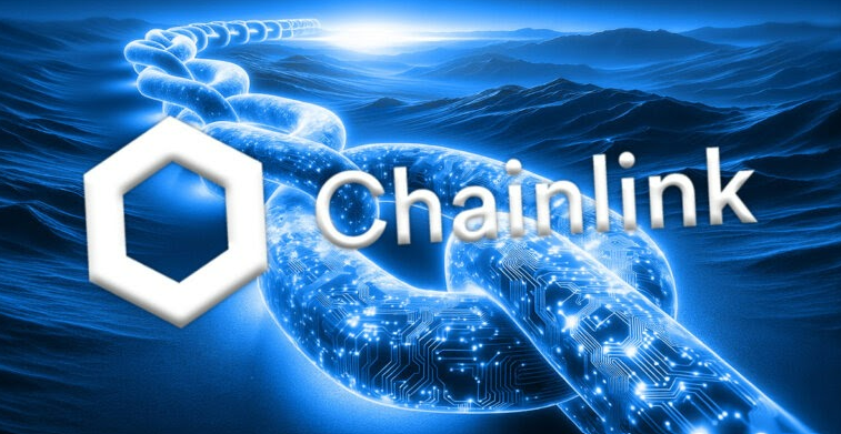 An image depicting Chainlink by means of a large chain interlinked.