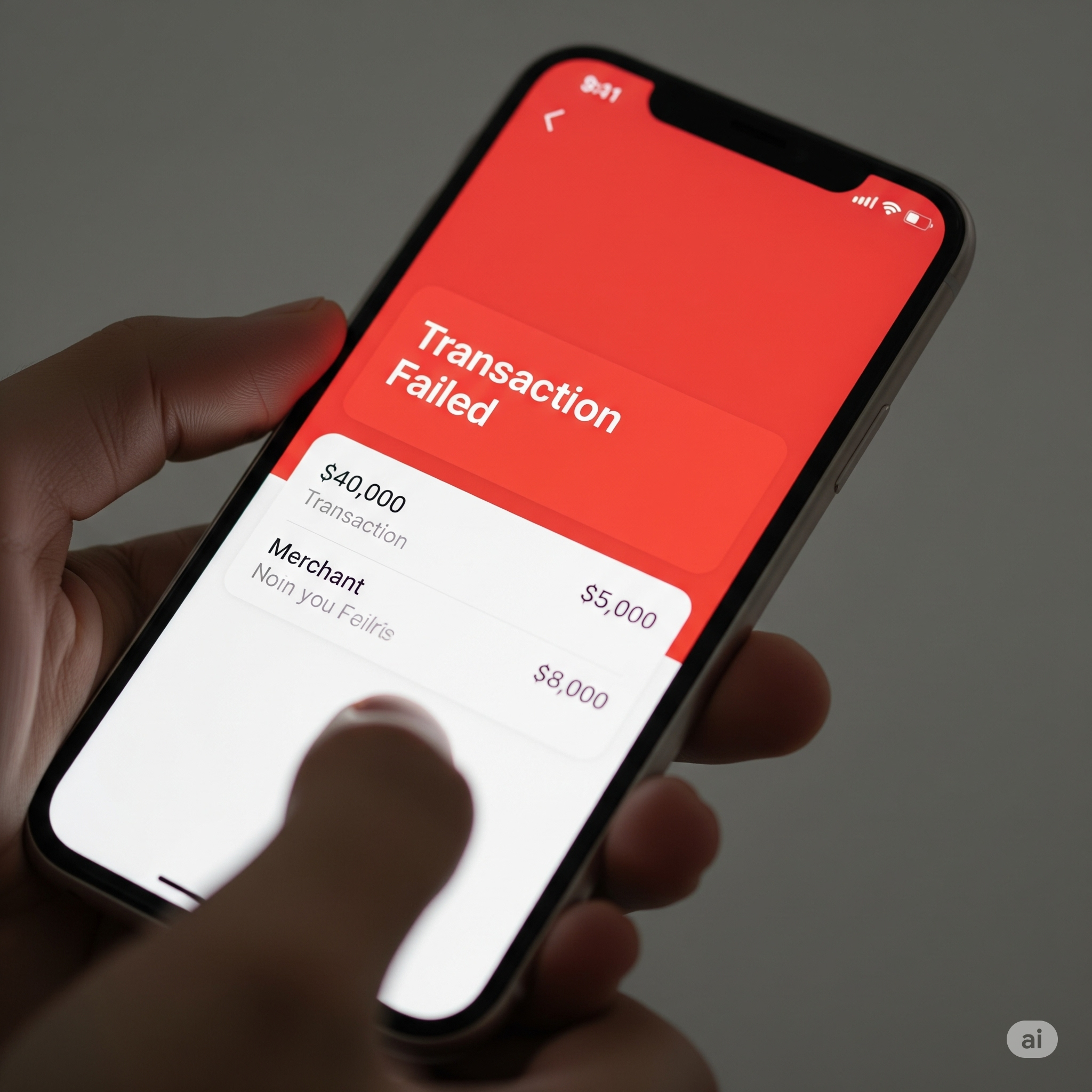 transaction failed