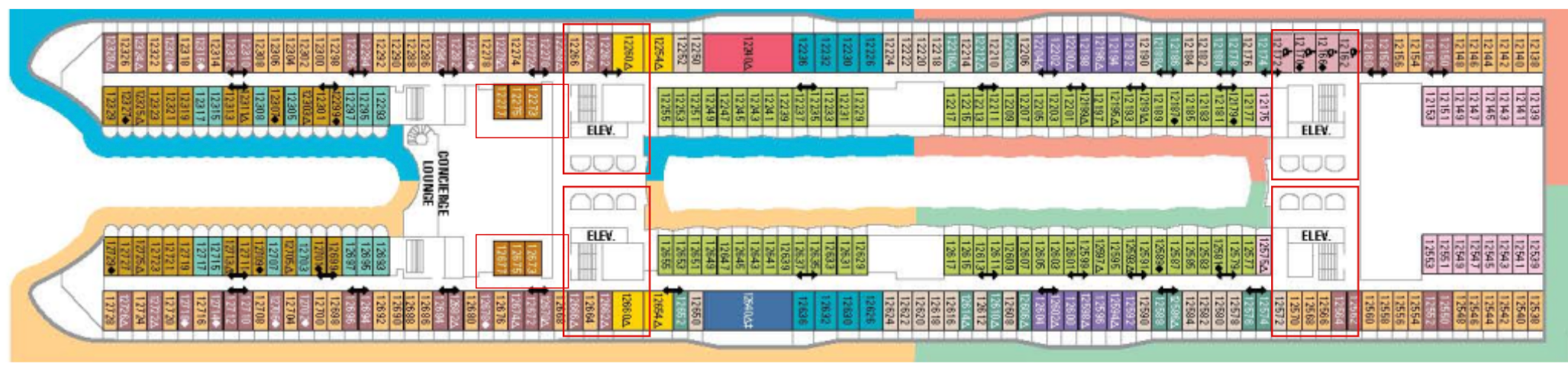 Oasis of the Seas - Deck 12 Cabins To Avoid 