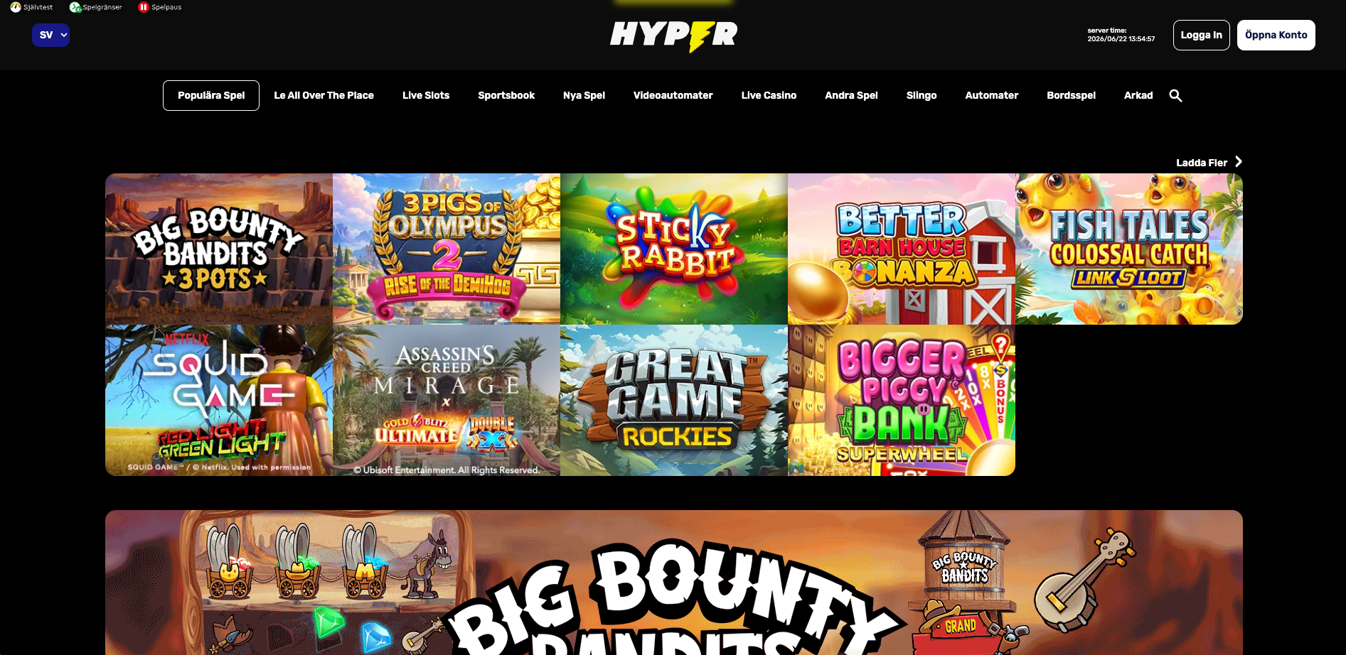 Hyper casino startsida