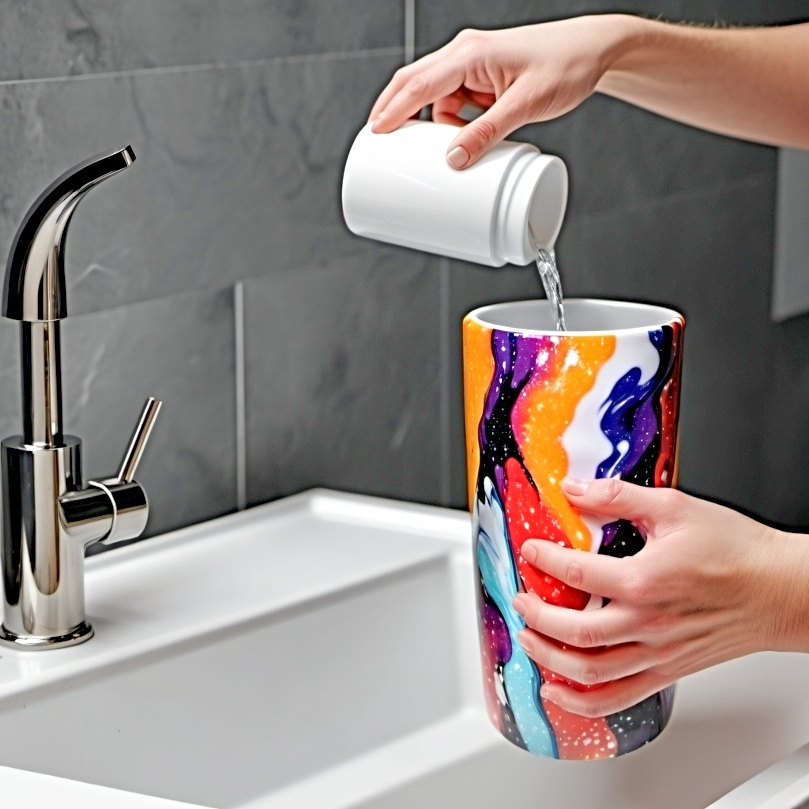 Washing a sublimation tumbler by hand