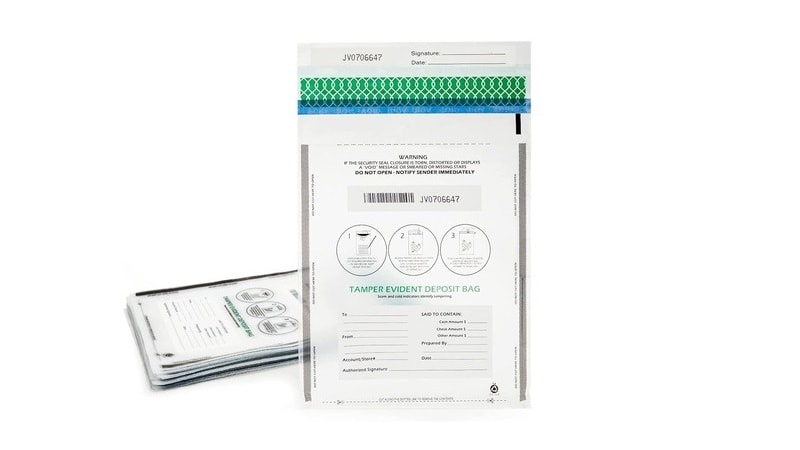 Tear-resistant bag with barcode and serial numbers