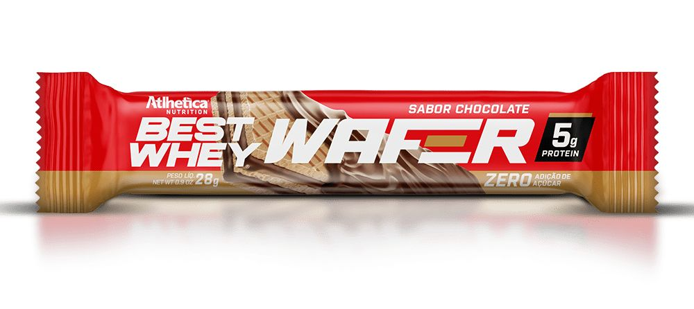 Best Whey Wafer, sabor chocolate. Imagem retirada do site da Atlhetica Nutrition.