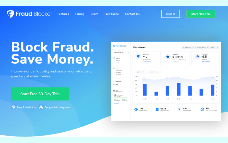 Best Click Fraud Software #10: Fraud Blocker