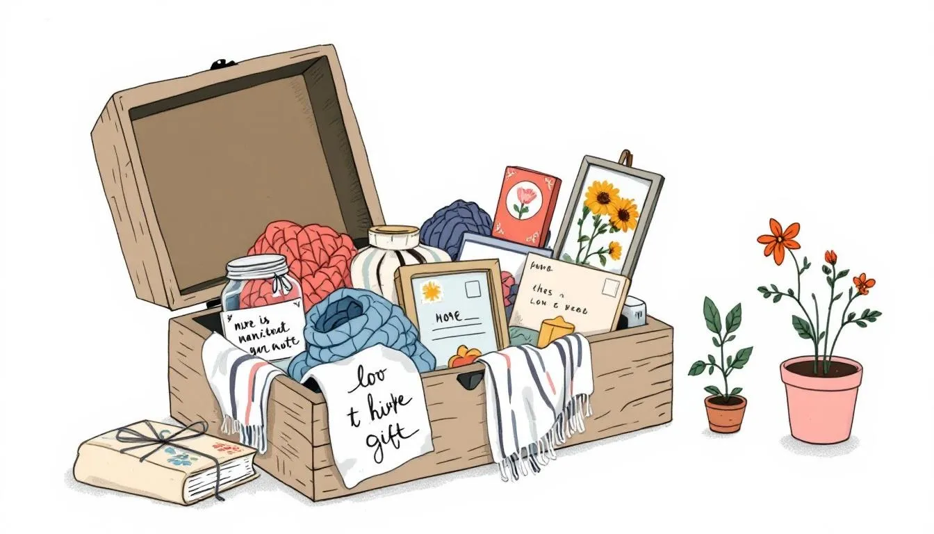 Fill the box with thoughtful gifts and keepsakes.