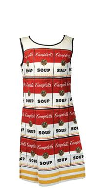 Andy Warhol, The Souper Dress, źródło: https://www.dorotheum.com/en/l/6224470/